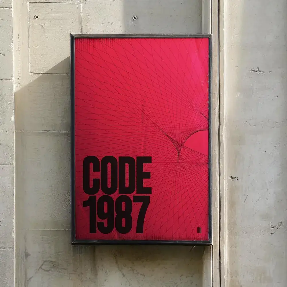 Generative art poster concept (1987)