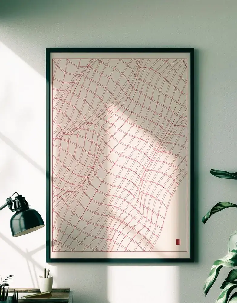 Generative line geometry poster concept
